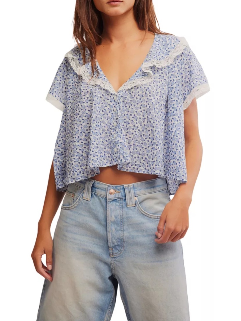 Free People Truly Yours Blouse in Size Small